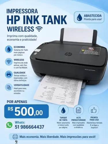 Impressora HP tanque de tinta
