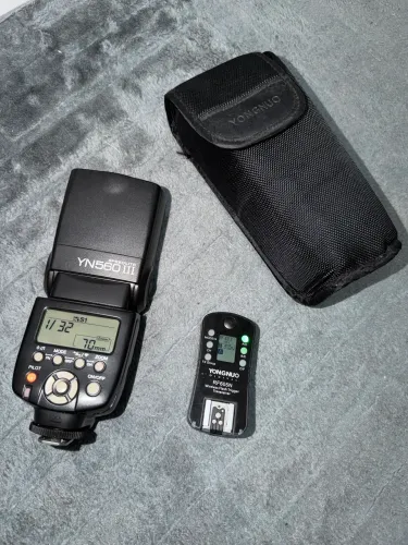 Flash Yongnuo YN560 III + Rádio RF605N - Speedlite + Disparador