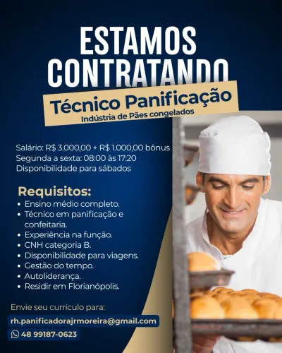 VAGA- Técnico em Panificação