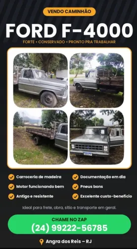 Caminhão Ford F4000 Forte e Econômico