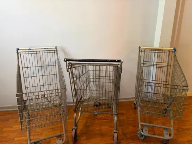 Combo de 3 Carrinho de Compras / Supermercado / Condomínio Reforçado (Metálico)