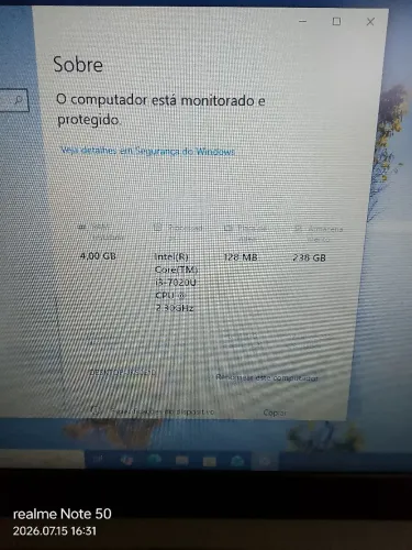 Notebook Lenovo estado de novo passo cartão 