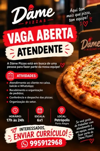 Vaga de atendente 