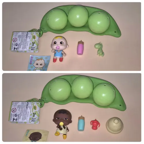 Brinquedo Antigo Pea Pod Babies Bebê na Ervilha Usado