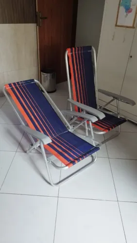 2 cadeiras de praia ( Alumínio ).