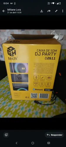 Caixa de som DJ Party karaokê