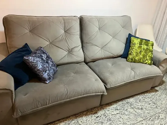 Sofá Retrátil e Reclinável Bahamas 2,50m (Espuma D33) - Muito Confortável / Desapego