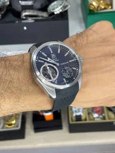 Relógio Automático TAG H fundo de vidro pulseira em silicone