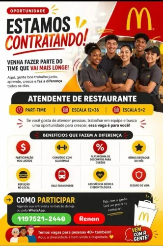 Atendente de Restaurante