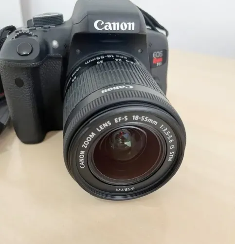 Câmera Canon T6i + Lente 18-55 + Cartão 32GB + Acessórios