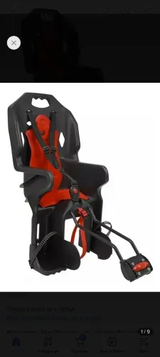 Cadeirinha de Bicicleta Polisport Dusky Traseira V29 vermelho!