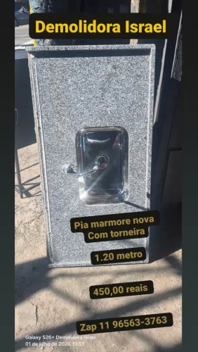 Pia mármore nova