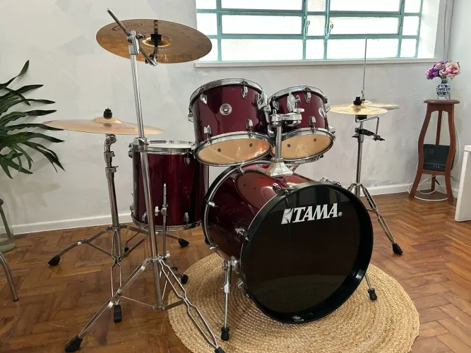 Bateria Tama Swingstar Vermelha Completa!