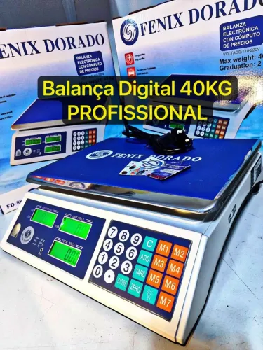 Balança Digital 40 Kg c/ Bateria e Visor Duplo