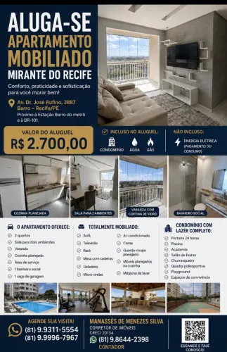 APARTAMENTO MOBILIADO - MIRANTE DO RECIFE 81 9. *