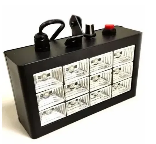 Strobo 12 LED BRANCO Alto Brilho Luz de Festa