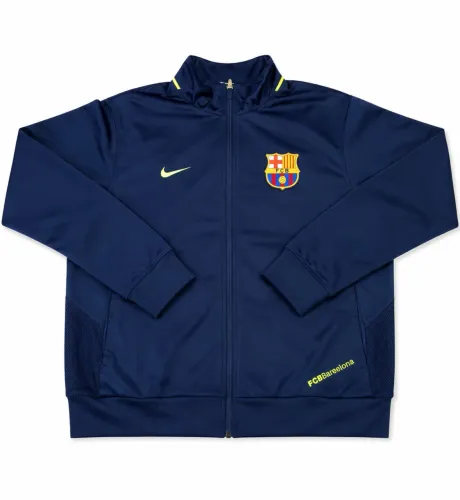 Jaqueta azul marinho da Nike agasalho oficial do FC Barcelona.