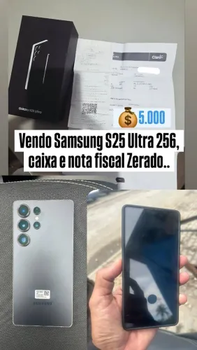VENDO SANSUNG S25 ULTRA 256 COM CAIXA E NOTA FISCAL ZERADO..
