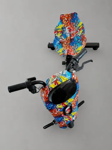 Triciclo Elétrico Drift Infantil 350W luzes LED Shark Blue até 65 kg
