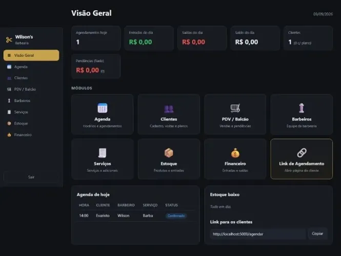 Programa de software para empresas e negócios.