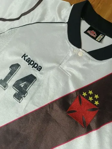 camisa original 1998 de jogo vasco da gama branca kappa tamanho m #14