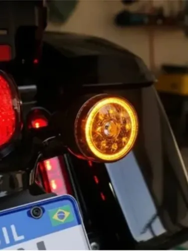 Seta Pisca LED Harley Davidson Original Dianteira ou Traseira Plug & Play Lente Smoked