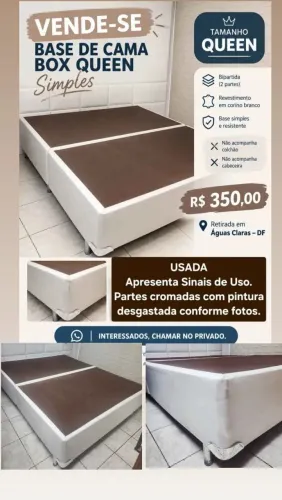 VENDO Base Cama Box Queen Bipartida
