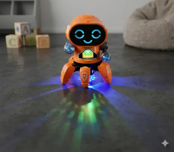 Brinquedo Robô Bot Musical divertido e com Luzes LED