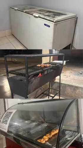 Churrasqueira, freezer, estufa