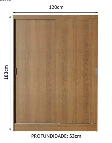 Guarda roupa solteiro, 2 portas