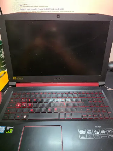 Acer Nitro 5 com i5 de 8ª geração + GTX 1050 Ti 4 GB + 16 GB RAM + SSD 480 GB