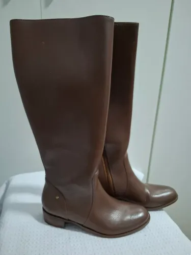 Bota cano alto, marrom, Capodarte, 34
