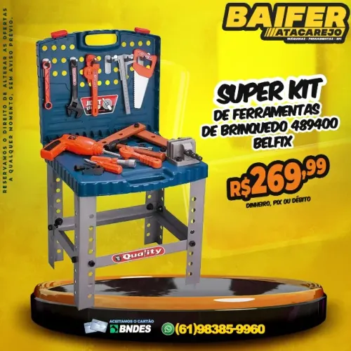 Super Kit de Ferramentas de Brinquedo 489400 Belfix
