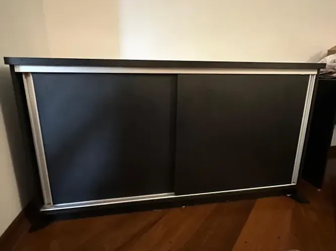 Balcão em MDF Preto 1.60 x 64