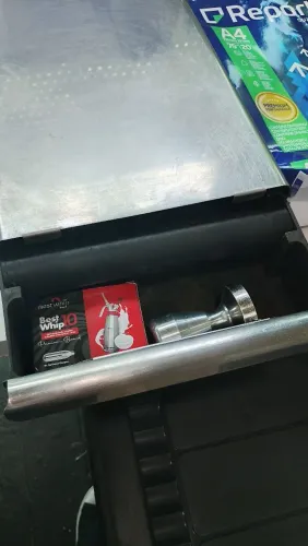 Gaveteiro para borra de café e tamper