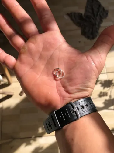 Argolas pequenas de prata
