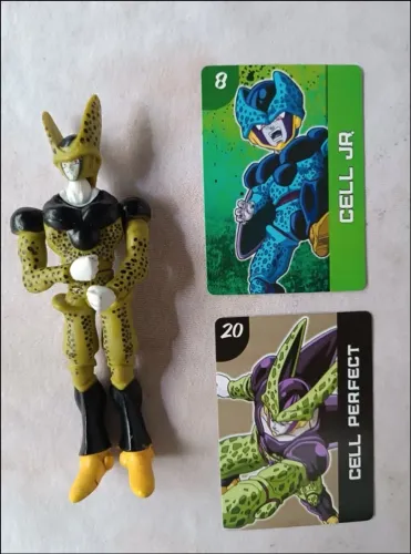 Boneco Colecionável Cell - Dragon Ball Z & 2 Cards