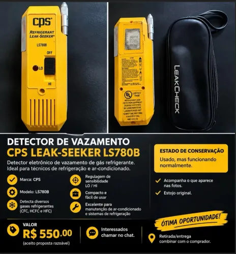 Detector de Vazamento CPS Leak-Seeker LS780B valor negociável