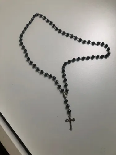 Terço em pedras Onix importado  