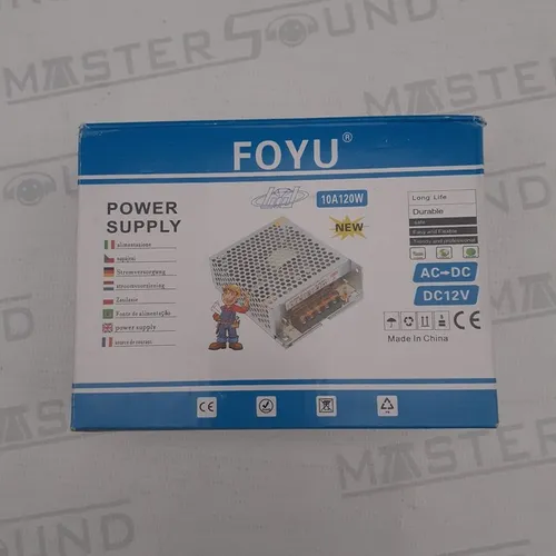 Fonte  alimentação. 12 volts, 10 Amperes. Nova.