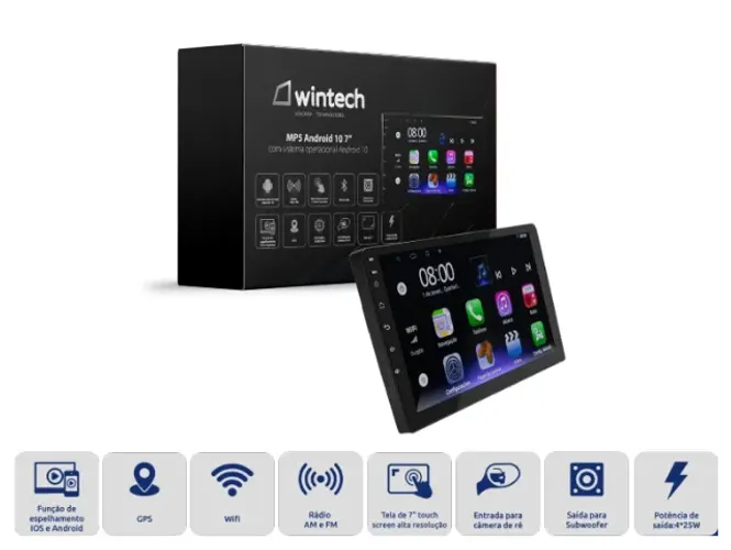 Multimidia MP5 Android  Octacore Wintech