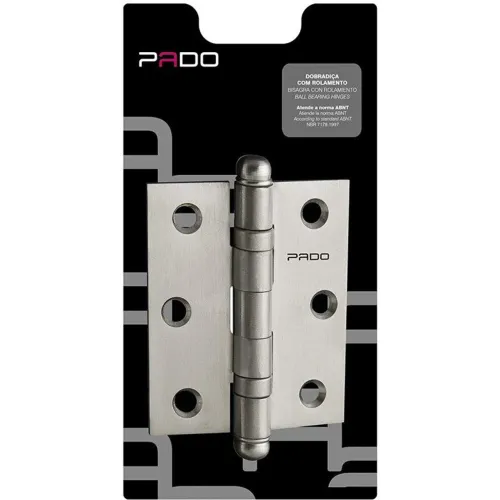 Dobradiça Pado Aço inox escovado para Porta