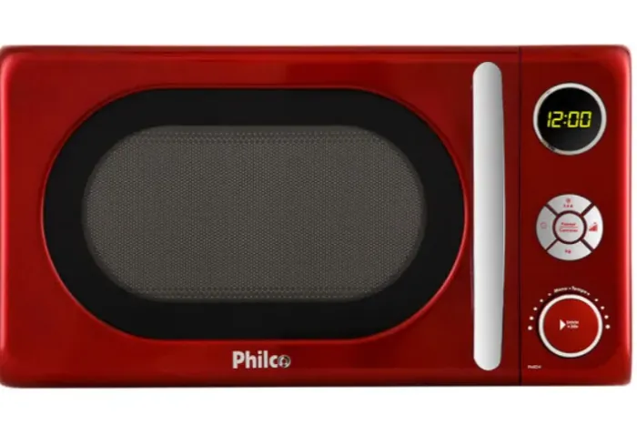 Micro-Ondas Philco Gourmet Retrô Vermelho 20L 1200W