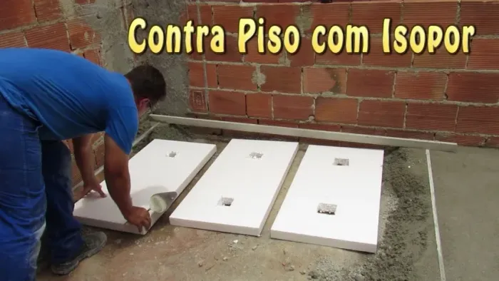 Nivelando piso e contra piso com (isopor)