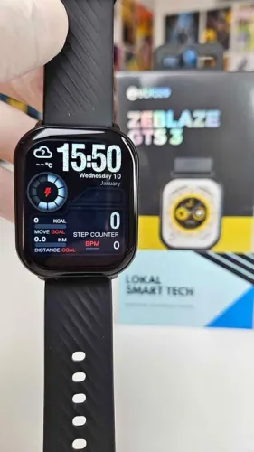 SMARTWATCH ZEBLAZE GTS 3/Bateria 15 dias/100 modos esportes/Modo saúde 24HRS/Tela Amoled 