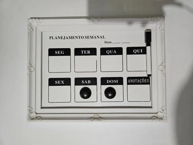Quadro Branco de Planejamento Semanal
