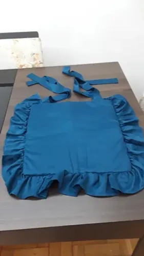 Capa para Assento Cadeira Artesanal 39x36 Azul Petróleo