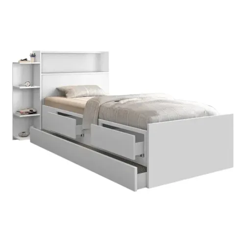 Cama Solteiro Baú Bella + Auxiliar tt43