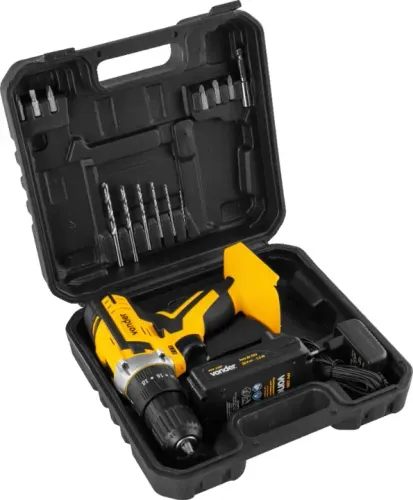Parafusadeira/furadeira de impacto a bateria, 20 V, fonte de carregamento bivolt automátic