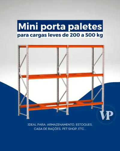 Mini Porta Paletes para Cargas Leves